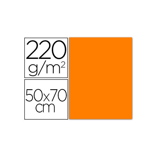 Cartulina lisa/rugosa 2 texturas 50x70 cm 220g/m2 naranja. Cartulina lisa/rugosa 2 texturas 50x70 cm 220g/m2 naranja.