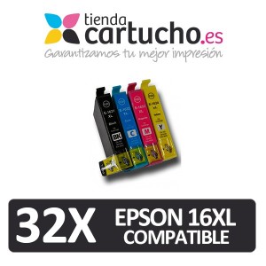 PACK 16 (ELIJA COLORES) CARTUCHOS COMPATIBLES EPSON 16XL PERTENENCIENTE A LA REFERENCIA Encre Epson 16 / 16XL