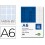 Bloc notas liderpapel cuadro 4mm A6 80 hojas 60g/m2 perforado.	