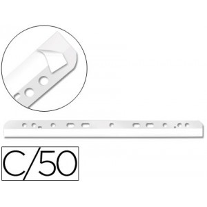 Tira multitaladro autoadhesiva q-connect para documentos A4 y A5 pack de 50 unidades.	