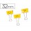 Pinza metalica rapesco reversible 32 mm emojis amarillo 
