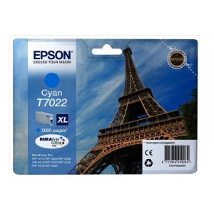 EPSON ORIGINAL T7022 CYAN PARA LA IMPRESORA Epson WorkForce Pro WP-4595DNF