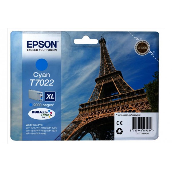 EPSON ORIGINAL T7022 CYAN EPSON ORIGINAL T7022 CYAN