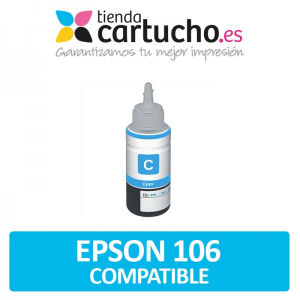 Epson 106 Cyan Bouteille d'encre Compatible C13T00Q240 Epson 106 Cyan Bouteille d'encre Compatible C13T00Q240