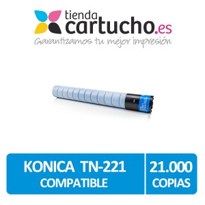 KONICA MINOLTA TN 221 CYAN COMPATIBLE  PARA LA IMPRESORA Cartouches Konica Minolta Bizhub TN 221 