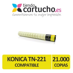KONICA MINOLTA TN 221 AMARILLO COMPATIBLE  PARA LA IMPRESORA Cartouches Konica Minolta Bizhub TN 221 