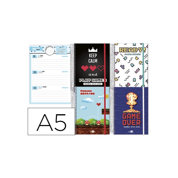 Agenda escolar liderpapel 19-20 fantasia din-a5 bilingue 70 hojas video games tapa forrada. Agenda escolar liderpapel 19-20 fantasia din-a5 bilingue 70 hojas video games tapa forrada.