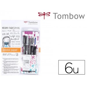 Set caligrafia tombow lettering beginner para principiante 6 piezas
