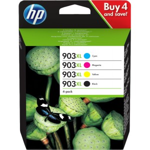 Pack 3 Cartuchos De Tinta Original Hp 903xl + 75 Hojas PARA LA IMPRESORA Cartouches d'encre HP OfficeJet 6950 All-in-One