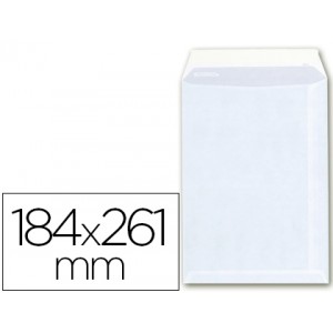 Sobre bolsa a-6 offset blanco 100g 184x261 mm con tira de silicona -caja 250.