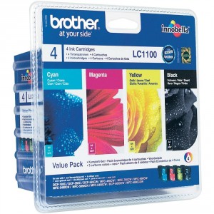 Brother LC1100 Rainbow pack (4 colores) cartucho de tinta original. PERTENENCIENTE A LA REFERENCIA Encre Brother LC-1100