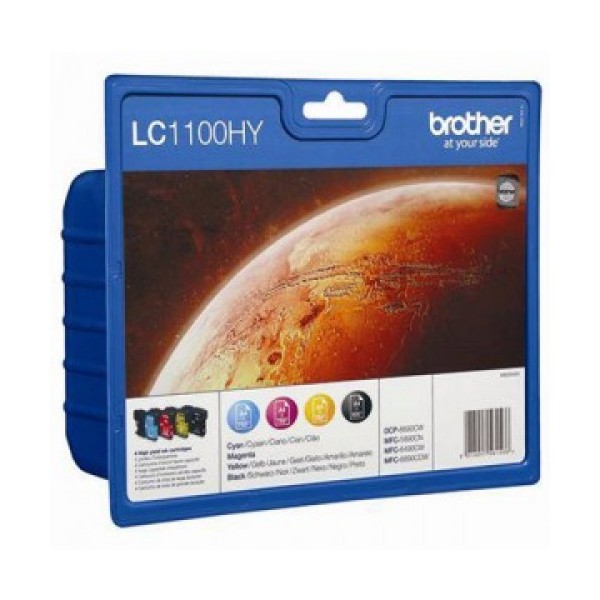 Brother LC1100XL Rainbow pack (4 Couleurs) cartouche d'encre original grande capacité. Brother LC1100XL Rainbow pack (4 Couleurs) cartouche d'encre original grande capacité.