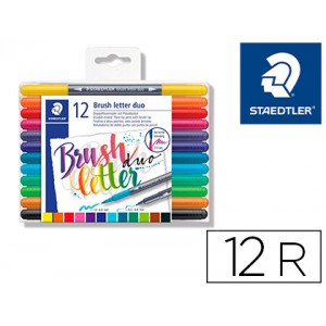 Rotulador staedtler doble punta lettering, colores surtidos.