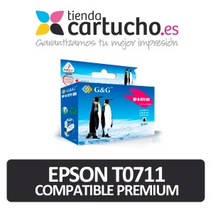 Cartucho Epson T0711 Compatible Premium Negro PERTENENCIENTE A LA REFERENCIA Encre Epson T0711/2/3/4