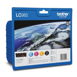 Brother LC985 Rainbow pack (4 colores) cartucho de tinta original. PARA LA IMPRESORA Cartouches d'encre Brother MFC-J415W