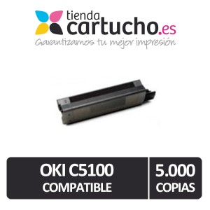 Toner NEGRO OKI C5100/C5200 compatible, sustituye al toner original OKI 42127405 PARA LA IMPRESORA Toner OKI C5200N