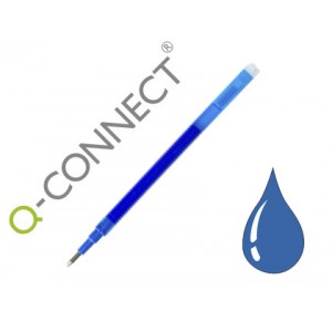 Recambio boligrafo q-connect retractil kf11058 borrable azul caja de 3 unidades.