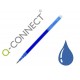 Recambio boligrafo q-connect retractil kf11058 borrable azul caja de 3 unidades.