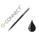 Recambio boligrafo q-connect retractil kf11057 borrable negro caja de 3 unidades.