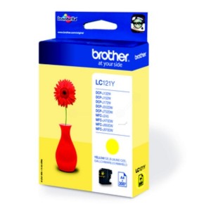 Brother LC121 amarillo cartucho de tinta original. PARA LA IMPRESORA Cartouches d'encre Brother MFC-J245