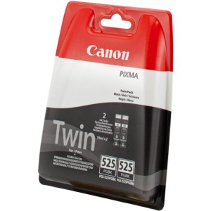 Canon PGI-525BK negro PACK 2 cartuchos de tinta original. PERTENENCIENTE A LA REFERENCIA Canon PGI525 / CLI526