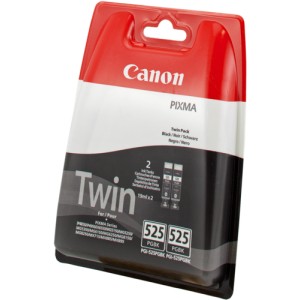 Canon PGI-525BK negro PACK 2 cartuchos de tinta original. PARA LA IMPRESORA Cartouches d'encre Canon Pixma MG5350