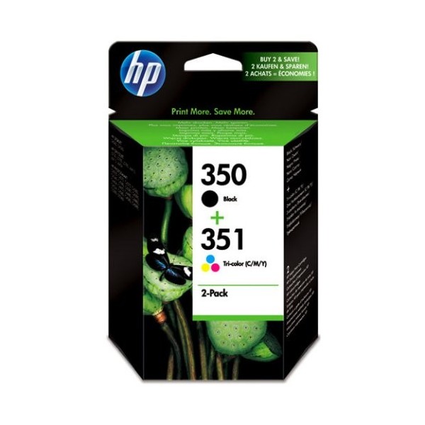 HP 350 NOIR + HP 351 TRICOLORE PACK ENCRE ORIGINAL HP 350 NOIR + HP 351 TRICOLORE PACK ENCRE ORIGINAL