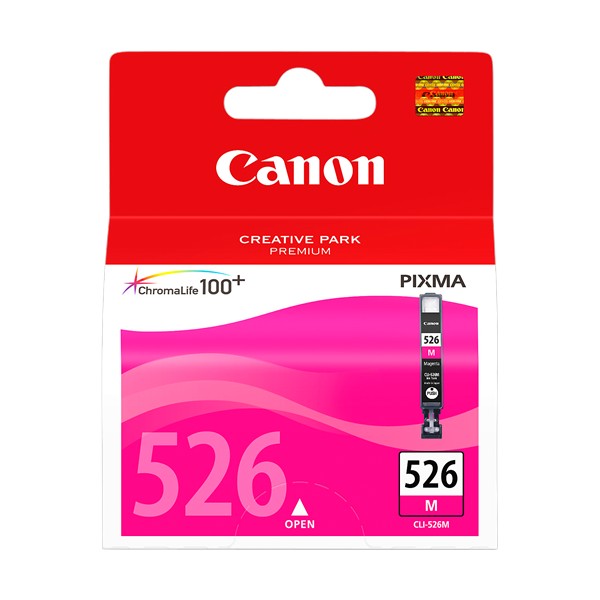 Canon CLI-526M magenta cartouche d'encre original. Canon CLI-526M magenta cartouche d'encre original.