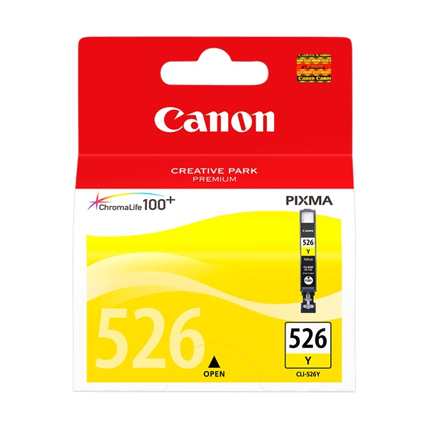 Canon CLI-526Y jaune cartouche d'encre original. Canon CLI-526Y jaune cartouche d'encre original.