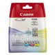 Canon CLI-521 C/M/Y colores PACK 3 cartuchos de tinta original.