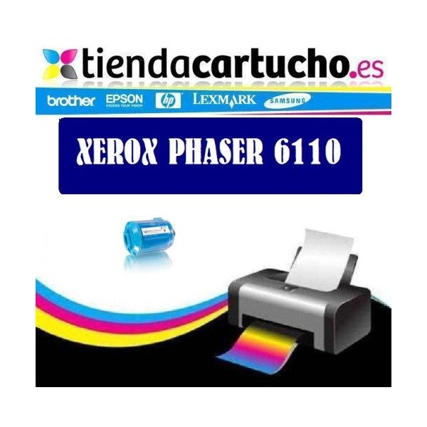 Toner cyan Xerox Phaser 6110 compatible, remplacer le toner original Xerox phaser 6110 C ref. 106R01271 Toner cyan Xerox Phaser 6110 compatible, remplacer le toner original Xerox phaser 6110 C ref. 106R01271