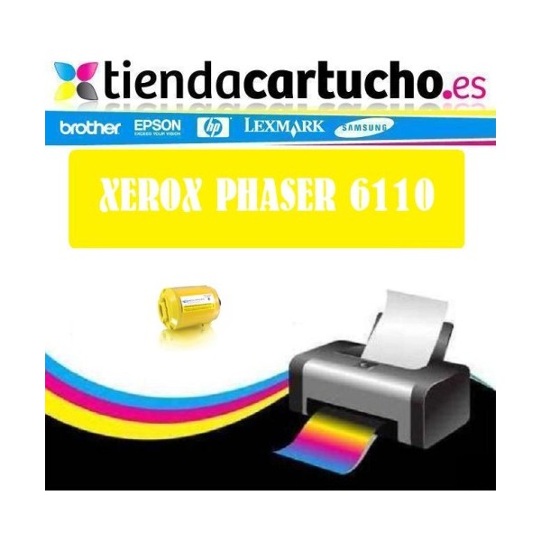 Toner jaune Xerox Phaser 6110 compatible, remplacer le toner original Xerox phaser 6110 A ref. 106R01273 Toner jaune Xerox Phaser 6110 compatible, remplacer le toner original Xerox phaser 6110 A ref. 106R01273