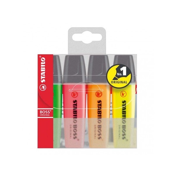 STABILO ESTUCHE 4 MARCADORES FLUORESCENTES BOSS STABILO ESTUCHE 4 MARCADORES FLUORESCENTES BOSS