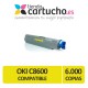 Toner NEGRO OKI C8600/C8800 compatible, sustituye al toner original OKI 43487712 