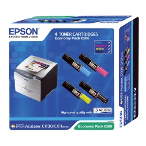 Epson Aculaser C1100 CX11 pack colores (rainmow pack), toner original. PERTENENCIENTE A LA REFERENCIA Toner Epson C1100