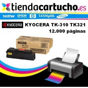 Toner KYOCERA TK-310 compatible, sustituye al toner original KYOCERA TK310 REF. 0T2F80EU PARA LA IMPRESORA Toner Kyocera FS-3900