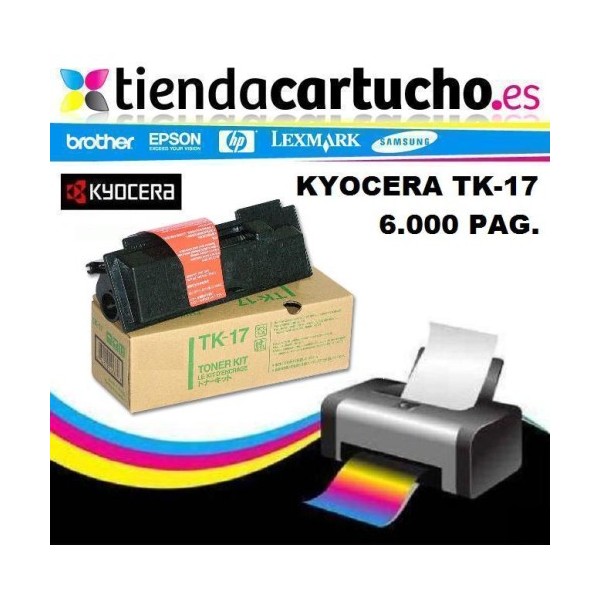 Toner KYOCERA TK-17 compatible, remplacer le toner original KYOCERA TK-17 REF. 37027017 Toner KYOCERA TK-17 compatible, remplacer le toner original KYOCERA TK-17 REF. 37027017