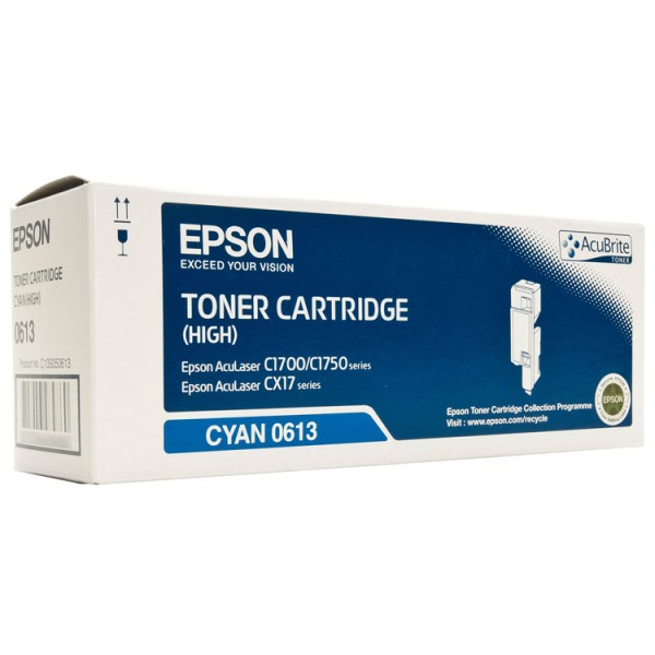 Epson Aculaser C1700 C1750N CX17 cian, toner original 1.400 pages. Epson Aculaser C1700 C1750N CX17 cian, toner original 1.400 pages.