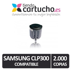 Toner NEGRO SAMSUNG CLP300 compatible, sustituye al toner original CLP-K300A/ELS PERTENENCIENTE A LA REFERENCIA Toner Samsung CLP-300