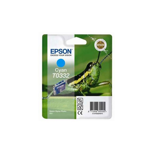 Epson T0332 cian, cartouche d'encre original (C13T03324010) Epson T0332 cian, cartouche d'encre original (C13T03324010)