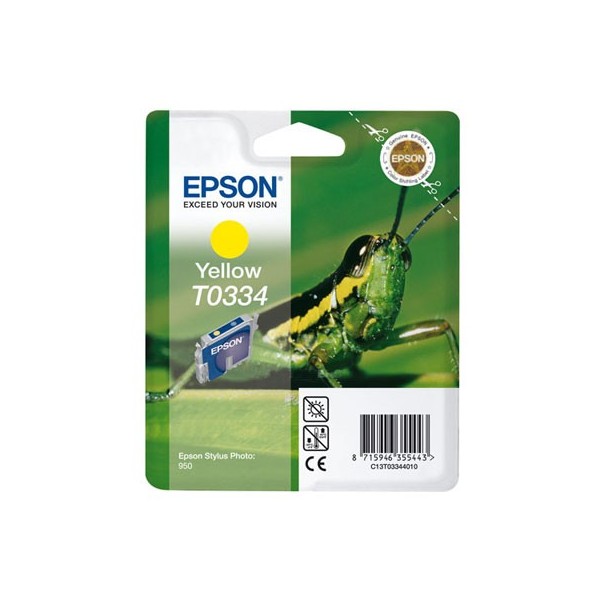 Epson T0334 jaune, cartouche d'encre original (C13T03344010) Epson T0334 jaune, cartouche d'encre original (C13T03344010)