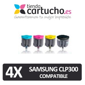 PACK 4 (ELIJA COLORES) CARTUCHOS COMPATIBLES SAMSUNG CLP 300 PERTENENCIENTE A LA REFERENCIA Toner Samsung CLP-300