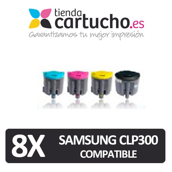 PACK 8 (CHOISIR LES COULEURS) CARTOUCHES COMPATIBLES SAMSUNG CLP 300 PACK 8 (CHOISIR LES COULEURS) CARTOUCHES COMPATIBLES SAMSUNG CLP 300