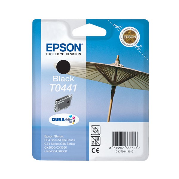 Epson T0441 noir, cartouche d'encre original (C13T04414010) Epson T0441 noir, cartouche d'encre original (C13T04414010)