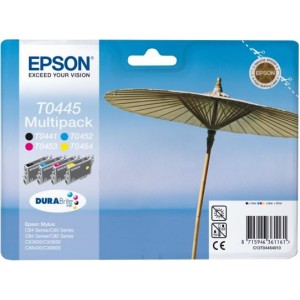 Epson T0445 Rainbow pack (4  colores), cartucho de tinta original (C13T04454010) PARA LA IMPRESORA Epson Stylus C 86