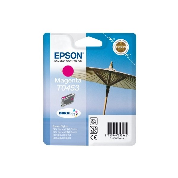 Epson T0453 magenta, cartouche d'encre original (C13T04534010) Epson T0453 magenta, cartouche d'encre original (C13T04534010)