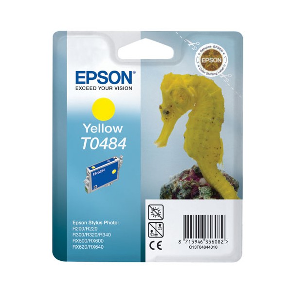 Epson T0484 jaune, cartouche d'encre original (C13T04844010) Epson T0484 jaune, cartouche d'encre original (C13T04844010)