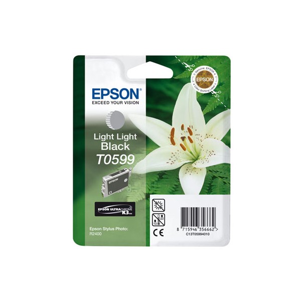 Epson T0599 grey light, cartouche d'encre original (C13T05994010) Epson T0599 grey light, cartouche d'encre original (C13T05994010)