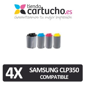 PACK 4 (ELIJA COLORES) CARTUCHOS COMPATIBLES SAMSUNG CLP 350 PERTENENCIENTE A LA REFERENCIA Toner Samsung CLP-350