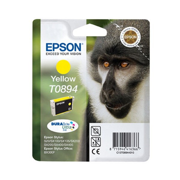 Epson T0894 jaune, cartouche d'encre original (C13T08944011) Epson T0894 jaune, cartouche d'encre original (C13T08944011)